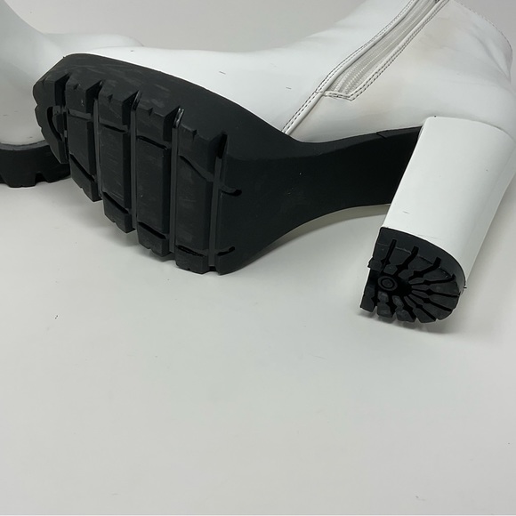 Allegra K Round Toe Chunky Heels Platform Ankle Boots Size 7.5 - Picture 7 of 11